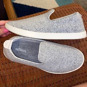 Gray slip on Allbird shoes